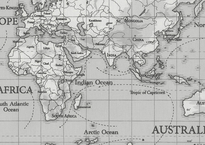 Maps, Grey - Made to Measure Curtains - Image 8